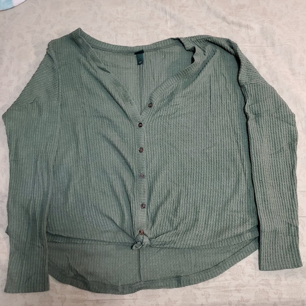 3/$25 Wild Fable Olive Green Button up sweater